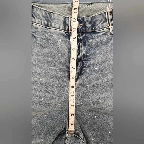 Wit & Wisdom Bennett Skyrise Rhinestone Barely Boot Jeans Size 18W NWT - Picture 7 of 11